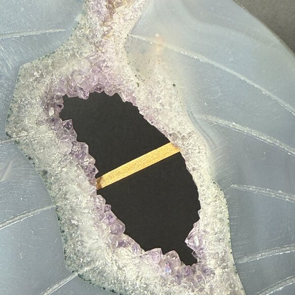 Amethyst Agate Butterfly Wings Druzy Blue Purple Natural Stone Chalcedony - Picture 4 of 7